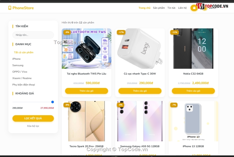 Web điện thoại,điện thoại,shop điện thoại